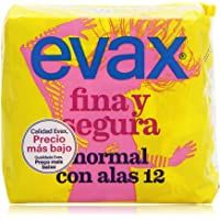 Los mejores  - Evax Fina y Segura Normal Compresas Con Alas - 12 Unidades